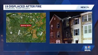10 adults, 9 children displaced in York County townhouse fire, Red Cross says