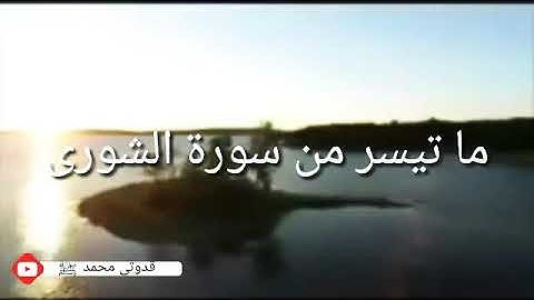 تلاوة عطرة للقارئ مصطفى أبوعليم | ما تيسر من سورة الشورى