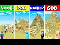 Minecraft Battle: NOOB vs PRO vs HACKER vs GOD: SAND DESERT HOUSE BASE BUILD CHALLENGE / Animation