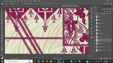 How to Create A Dupatta /Stoll Design in Photoshop For Textile #Digitalprint #fashion #designing