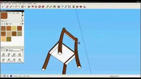 cara membuat kursi dengan sketchup