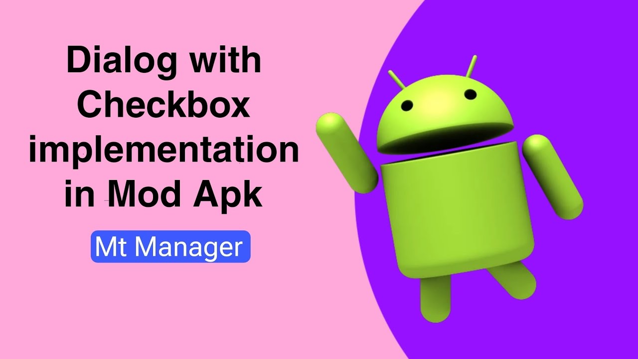 How to Add Dialog with Checkbox in Mod APK using