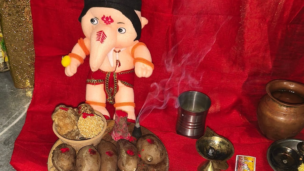 गांव में मनाया गया संकटा पर्व (तिलवा) घर में हुई पूजा