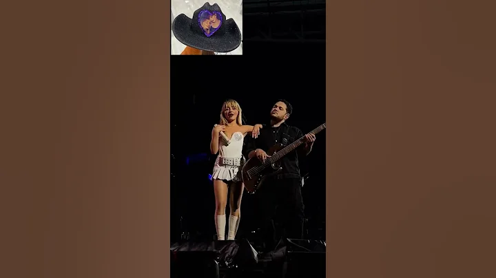 Sabrina Carpenter asking a fan for her 'Taybrina' hat at The Eras Tour in São Paulo 🇧🇷 (Night 3)