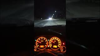 Infiniti Fx35 crossover SUV Night Drive in Snow City