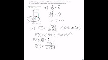 Calculus III - Unit 2 Section 5 - The Binormal Vector and Torsion