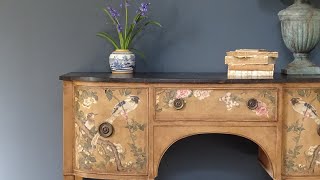 Decoupage furniture, makeover on a budget