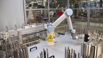 Stacking System for IV Containers at MedicoPack - Egatec