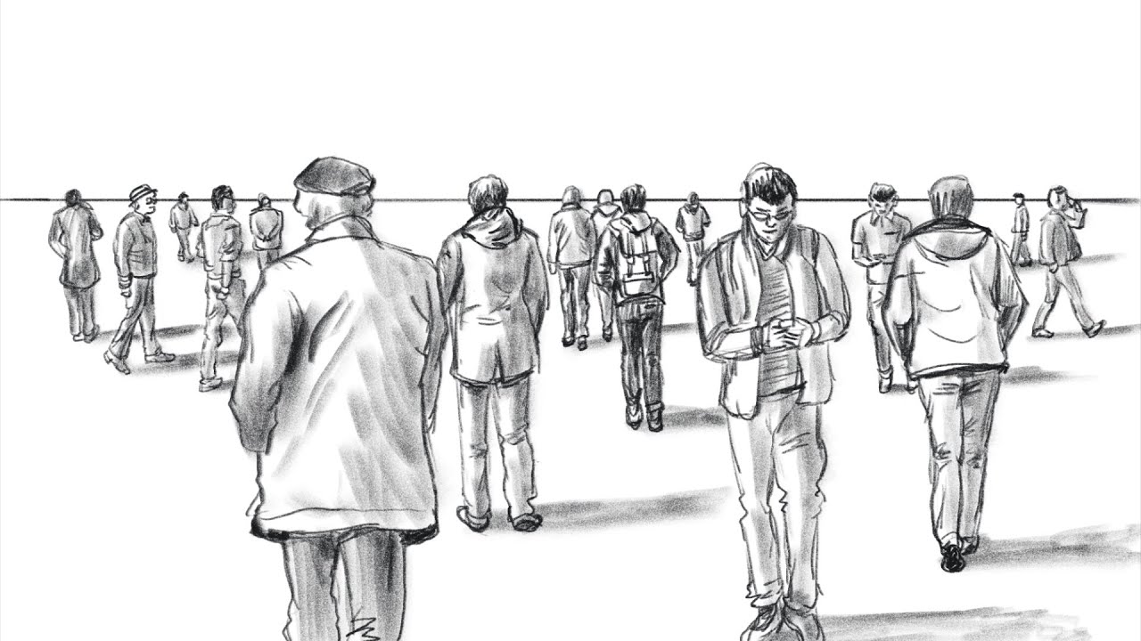 A Man In A Crowd Listening To Someone Speaking Drawing by Shannon Wheeler -  Fine Art America