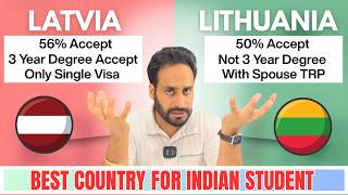 Latvia 🇱🇻 vs Lithuania 🇱🇹 Student Visa 🤔 | Which is BEST for Indian Students? 🎓🔥#latvia #lithuania