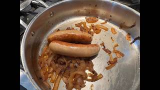 Beer Simmered Brats & Onions @PhyllisStokes