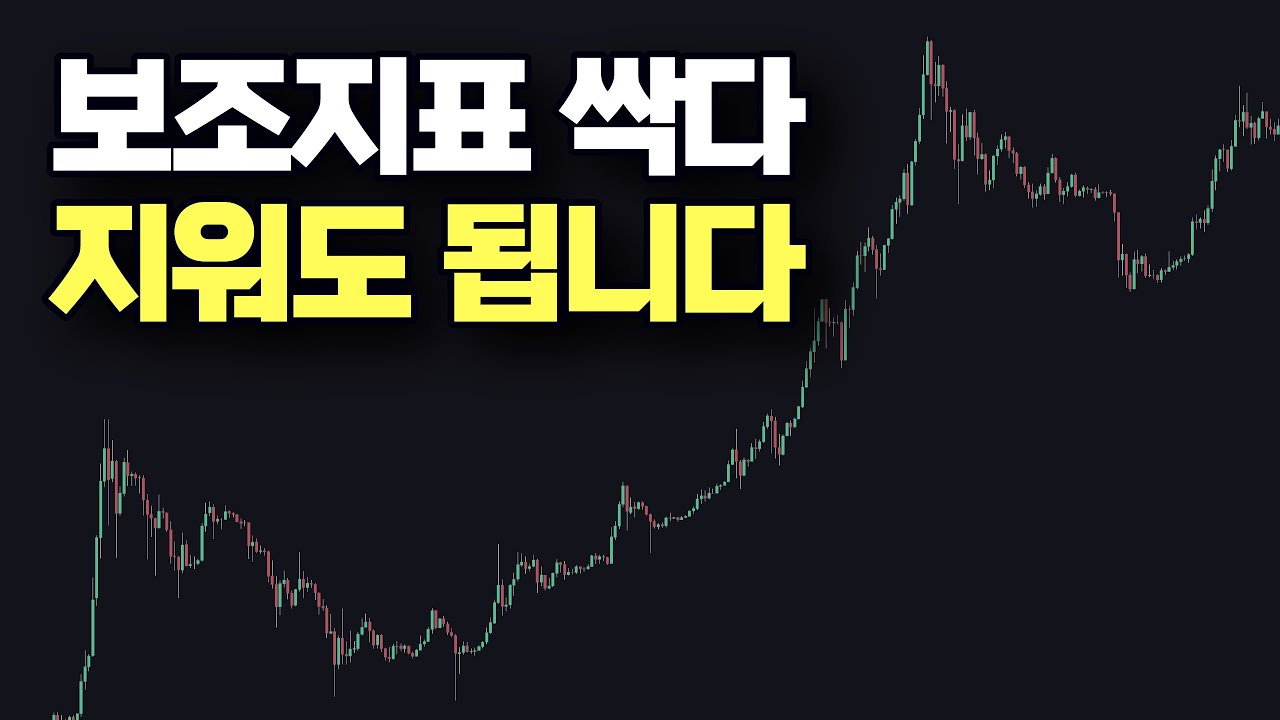 비트코인 보조지표를 지워야 차트분석이 됩니다. - YouTube