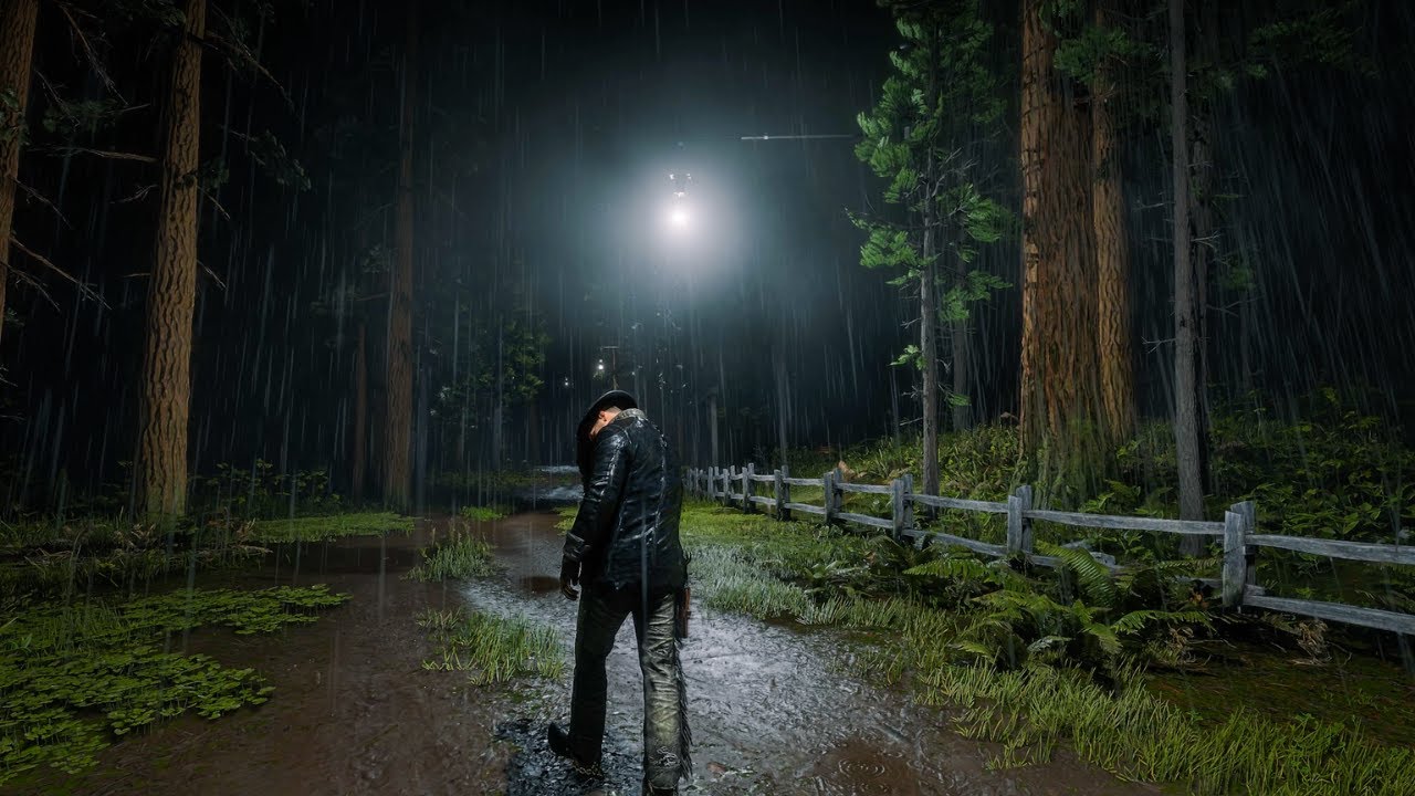 Arthur Morgan Walking Through a Forest During Heavy Rain & Thunderstorm | Relaxing RDR2 ASMR