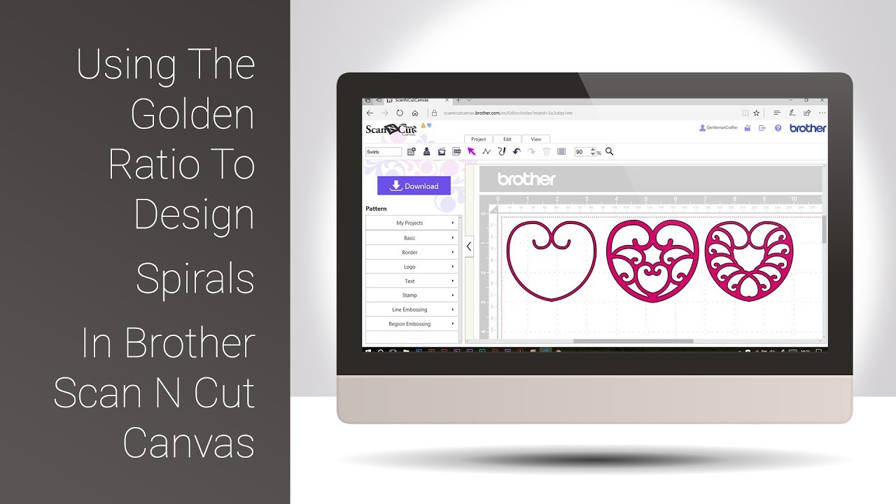 Scan It Saturday 5 - Using The Golden Ratio To Design Spirals In Scan N Cut Canvas