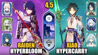 C0 Raiden Hyperbloom & C0 Xiao Hypercarry Team | NEW Spiral Abyss 4.5 Floor 12 | Genshin Impact
