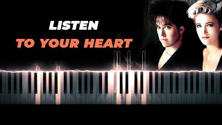 Miniatura de "Roxette - Listen To Your Heart - piano karaoke instrumental cover"