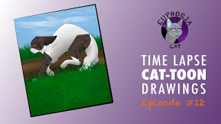 How to Draw a Running Cat | CAT-TOON| Episode 12
