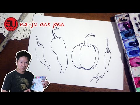 how to drawing  peppers วาดรูปพริกชนิดต่างๆด้วยปากกา ง่ายๆ กับน้าจุล