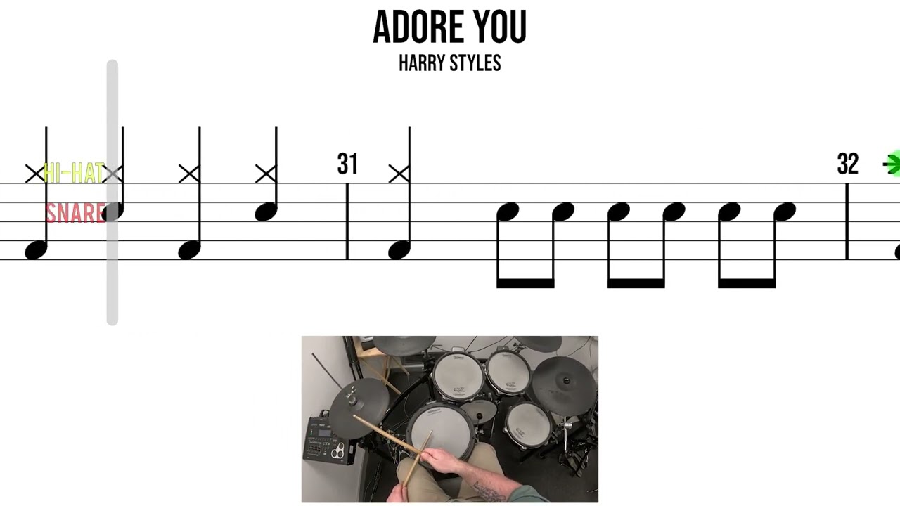Adore You  Harry Styles🥁 Medium Beginner Version