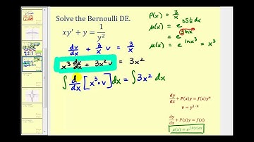 Solve a Bernoulli Differential Equation (Part 2)