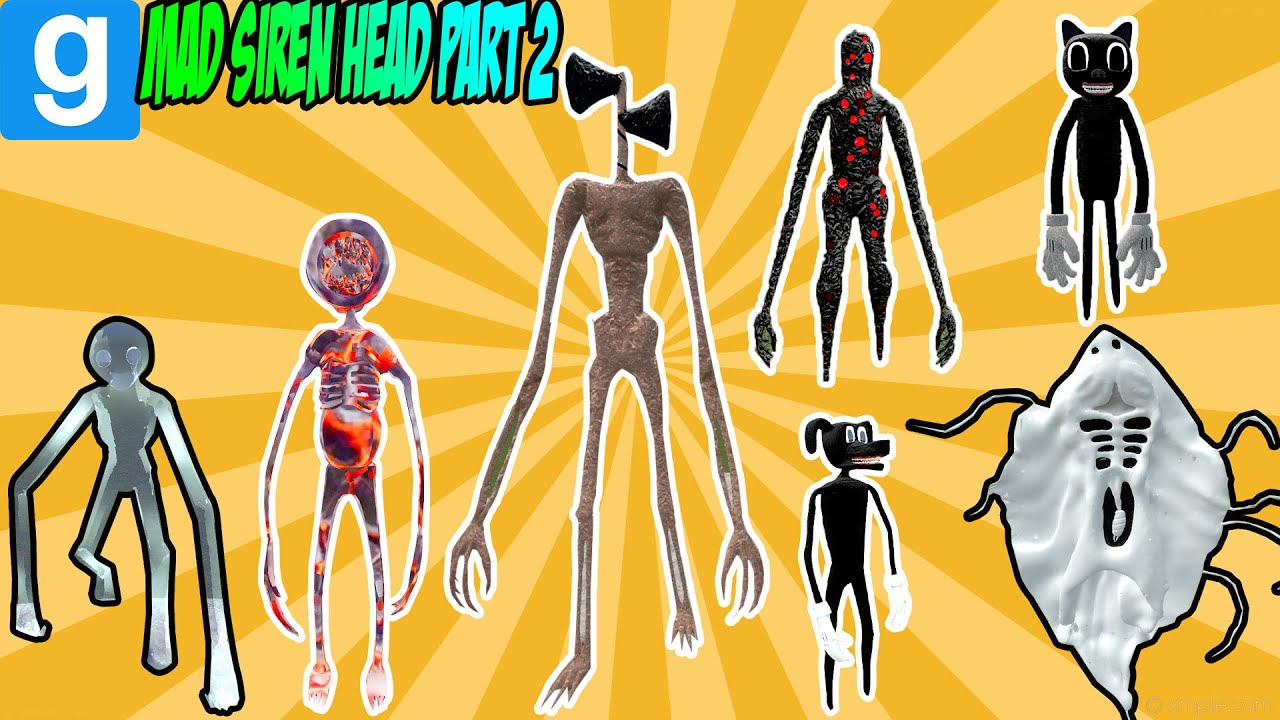 MAD SIREN HEAD VS TREVOR HENDERSON CREATURES PART 2! - Garry's Mod ...