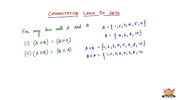 What is Commutative law of Sets ?