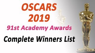 Oscars Awards 2019 - 91st Academy Awards Complete Winners List | The Study Power