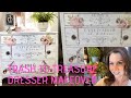 TRASH TO TREASURE- CURBSIDE DRESSER MAKEOVER-DIXIE BELLE PAINT & TRANSFER TUTORIAL