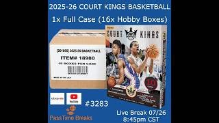 07/26 - 2025-26 PANINI COURT KINGS BASKETBALL 1x Case 16x Hobby Box PYT #3283 LIVE BREAK