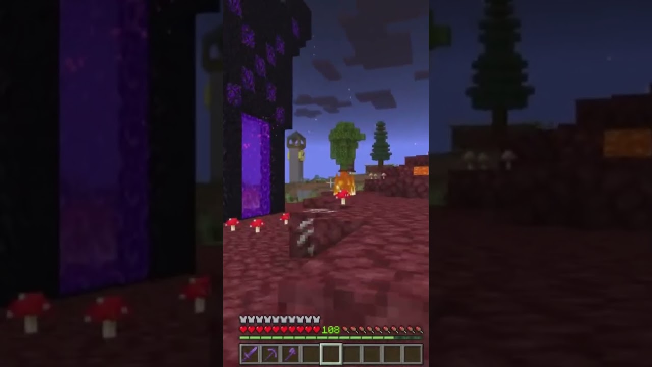 Nether portal sword and nether biomes in overworld tour