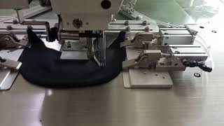 cap sewing visor decorative stitching automatic type