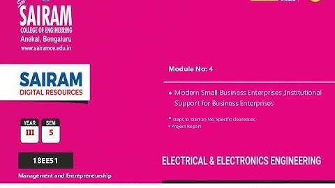 Lecture video 4 18EE51 Module 4 steps to start an SSI  Malini k v
