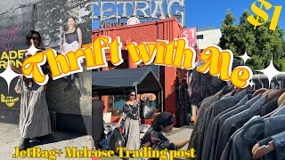 Thrifting in LA ✦ JET RAG $1 SALE ✦ Melrose Trading post! #thriftwithme #thriftedfashion #thrifthaul