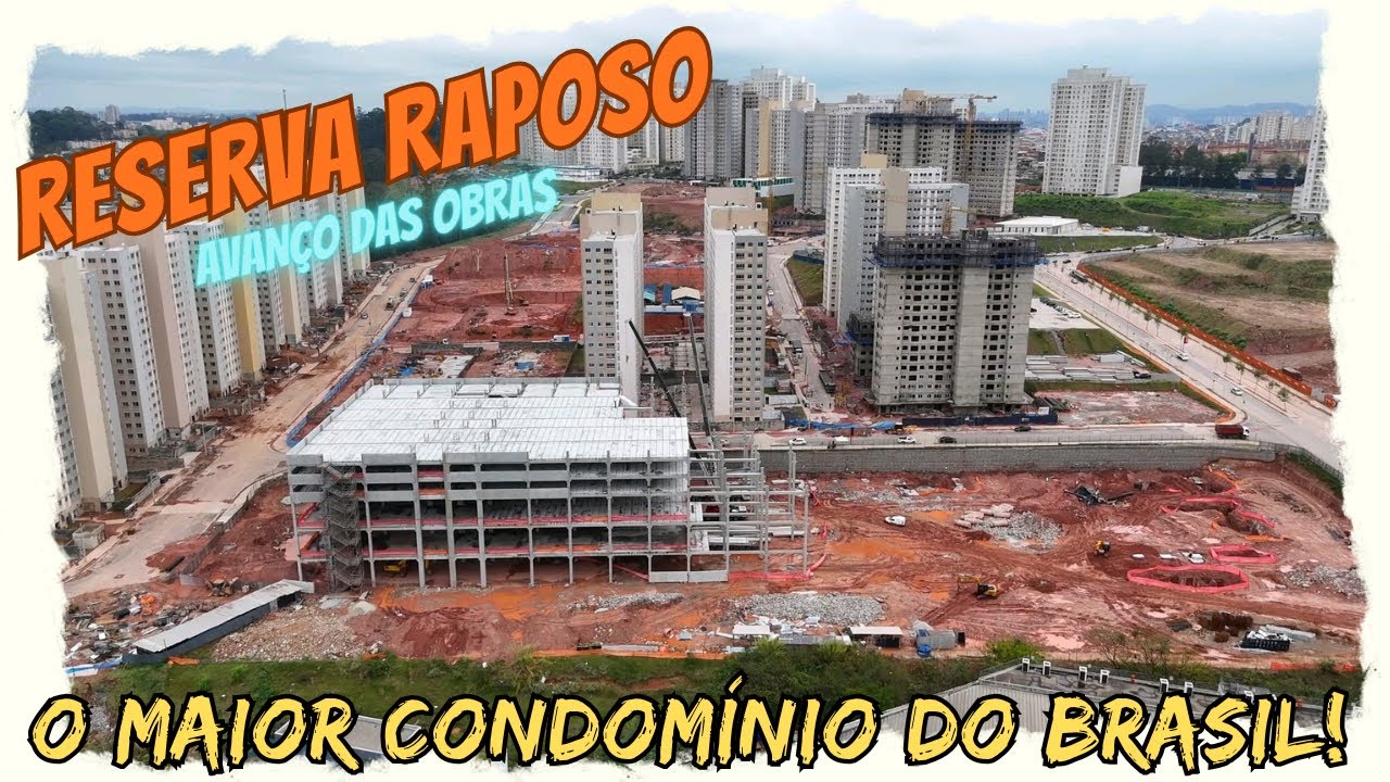É prédio que não acaba mais! Drone nas obras do Reserva Raposo, o maior condomínio do Brasil - SP
