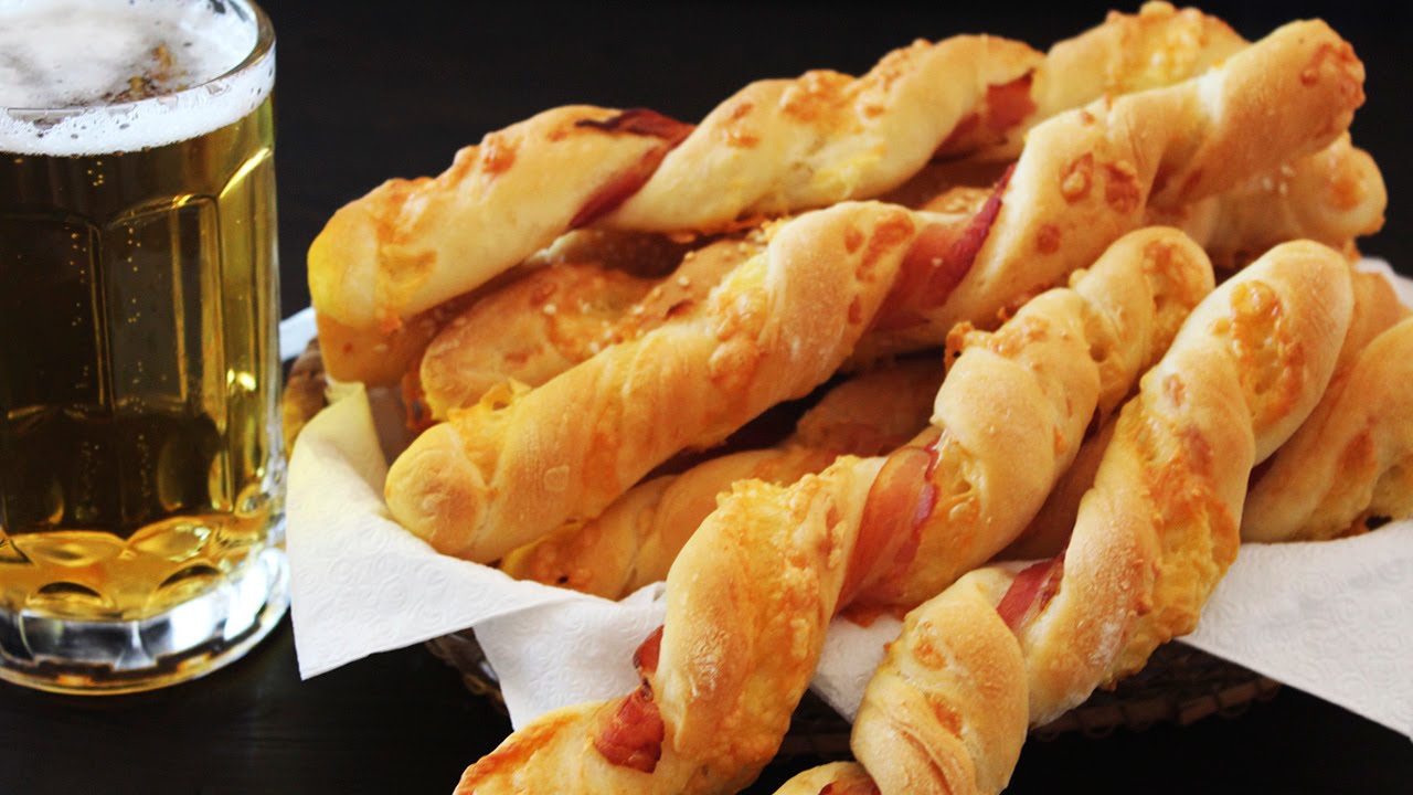 Cheese Bacon Straws Recipe ♥ Cheesy Bread Sticks Recipe ♥ Tasty Cooking