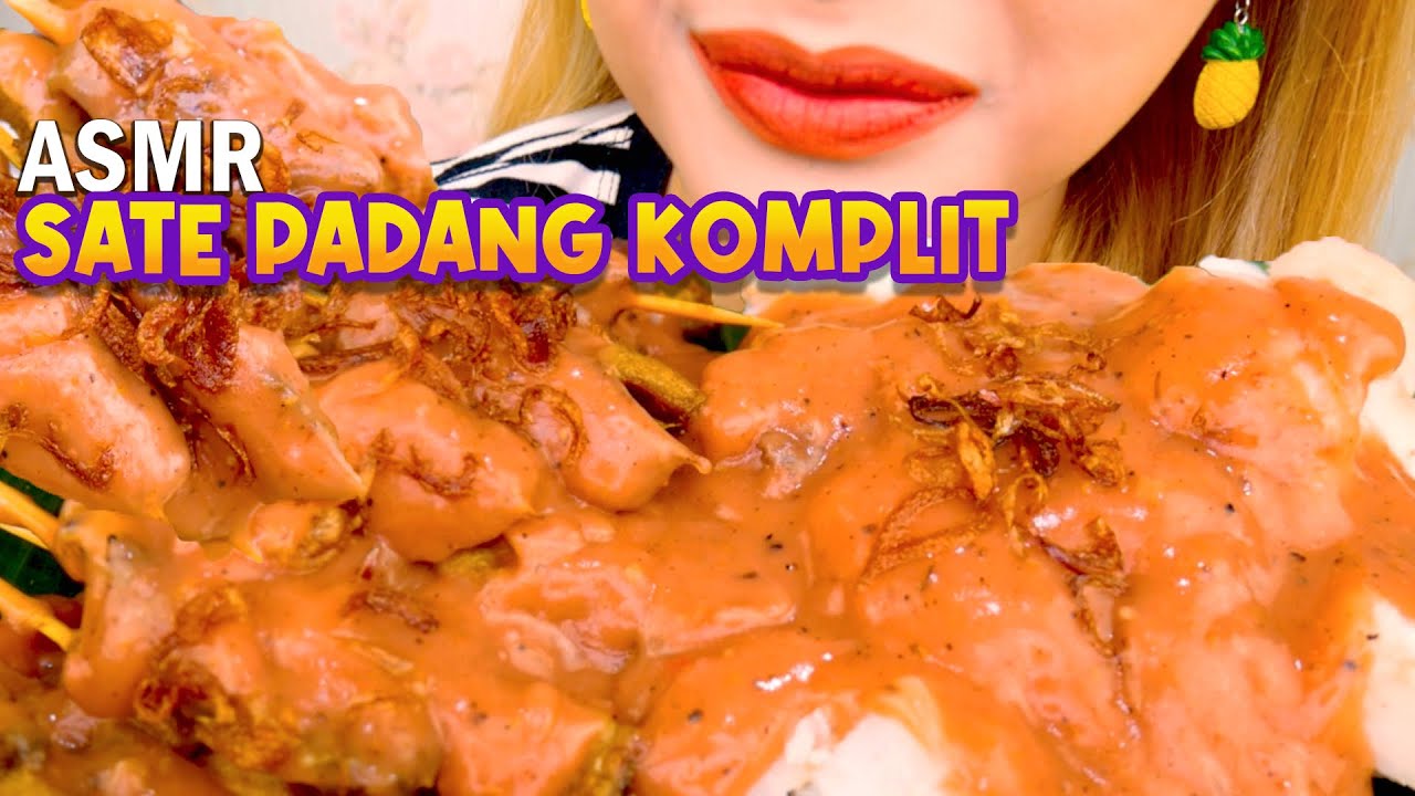 JEROAN KELAS BERAT‼️ ASMR SATE PADANG KOMPLIT L1DAH SAPI CAMPUR SAOS SAMBEL😋 | ASMR Indonesia