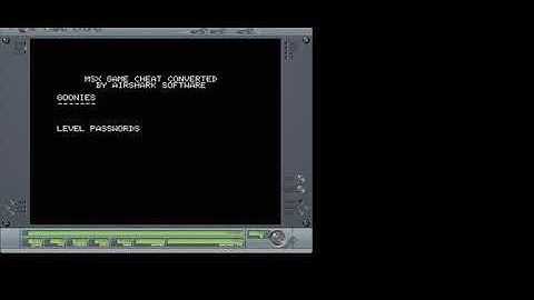 MSX GAME CHEATS/PASSWORDS