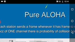 Multiple Access Chapter -12 ( Aloha- Pure, slotted )( CSMA- non persistency, 1 persistency, p pesis)