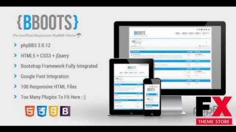 Preview BBOOTS HTML5 - CSS3 Fully Responsive PhpBB3 Theme TF