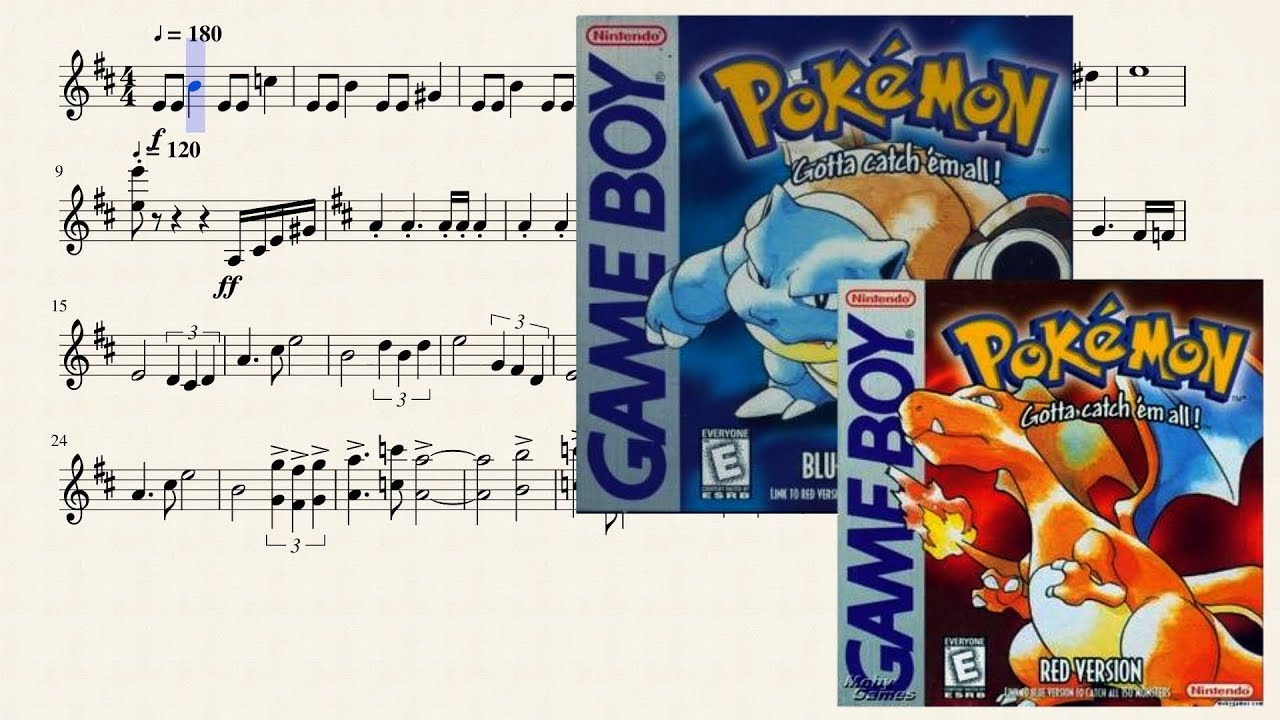 Pokémon Red and Blue Theme for Bb Trumpet