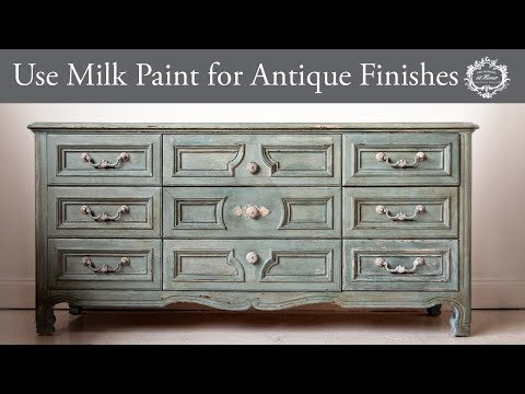 How to Use Milk Paint and Cracked Gesso for Aged, Antique Finishes