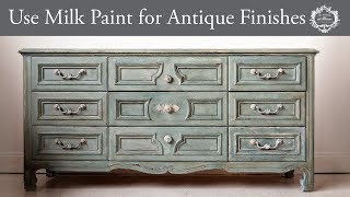How to Use Milk Paint and Cracked Gesso for Aged, Antique Finishes