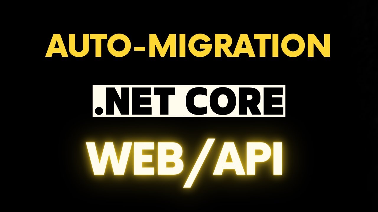 Como ativar migration automático em Web ou API .Net Core - YouTube