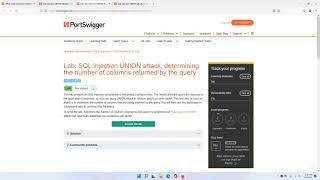 Sql Injection Union Attack, Determining The Number Of Columns Returned By The Query Portswigger Web