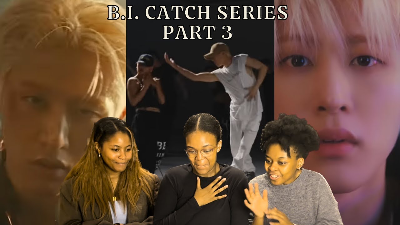 Catch Series| B.I Reaction Pt.3 [Waterfall  & Cosmos Film 1 & 2, Flame & Keep Me Up Dance Practices]