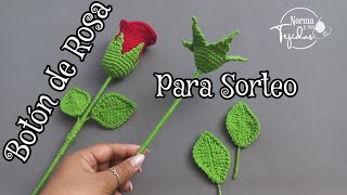 🌹Boton de Rosa a CROCHET para sorteo #florcrochet