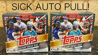 *NEW PRODUCT REVIEW* 2021 Topps Holiday Mega Boxes!!! AWESOME AUTO RELIC PULL!!! 💥 🔥