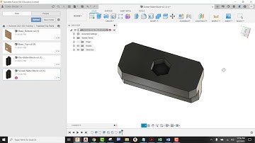 Screw Slider Block Hole Creation-Fusion 360 Video Tutorial