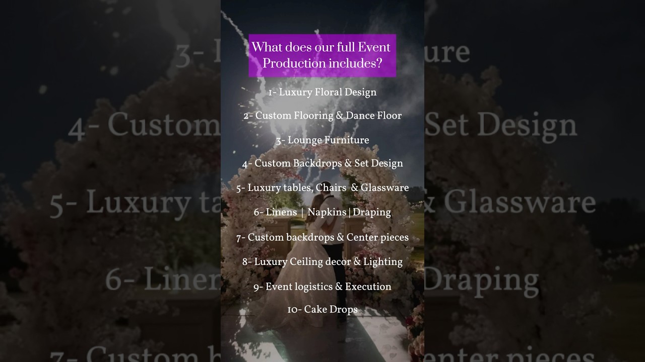 Luxury Event Production at its finest! 