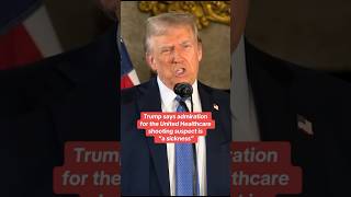 Trump comments on UnitedHealthcare CEO's murder, online reaction to shooting #shorts